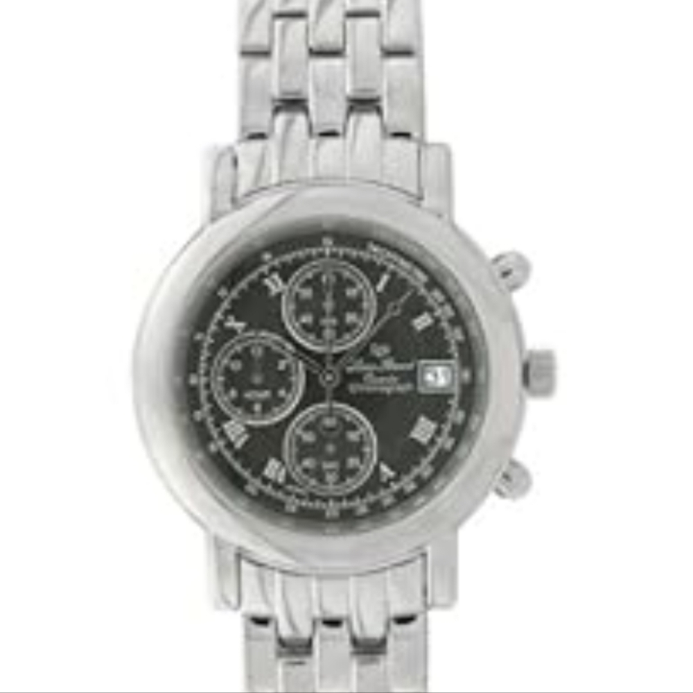 Lucien Piccard Men's Watch Chronograph Charcoal Dial Tachymeter 26499GY